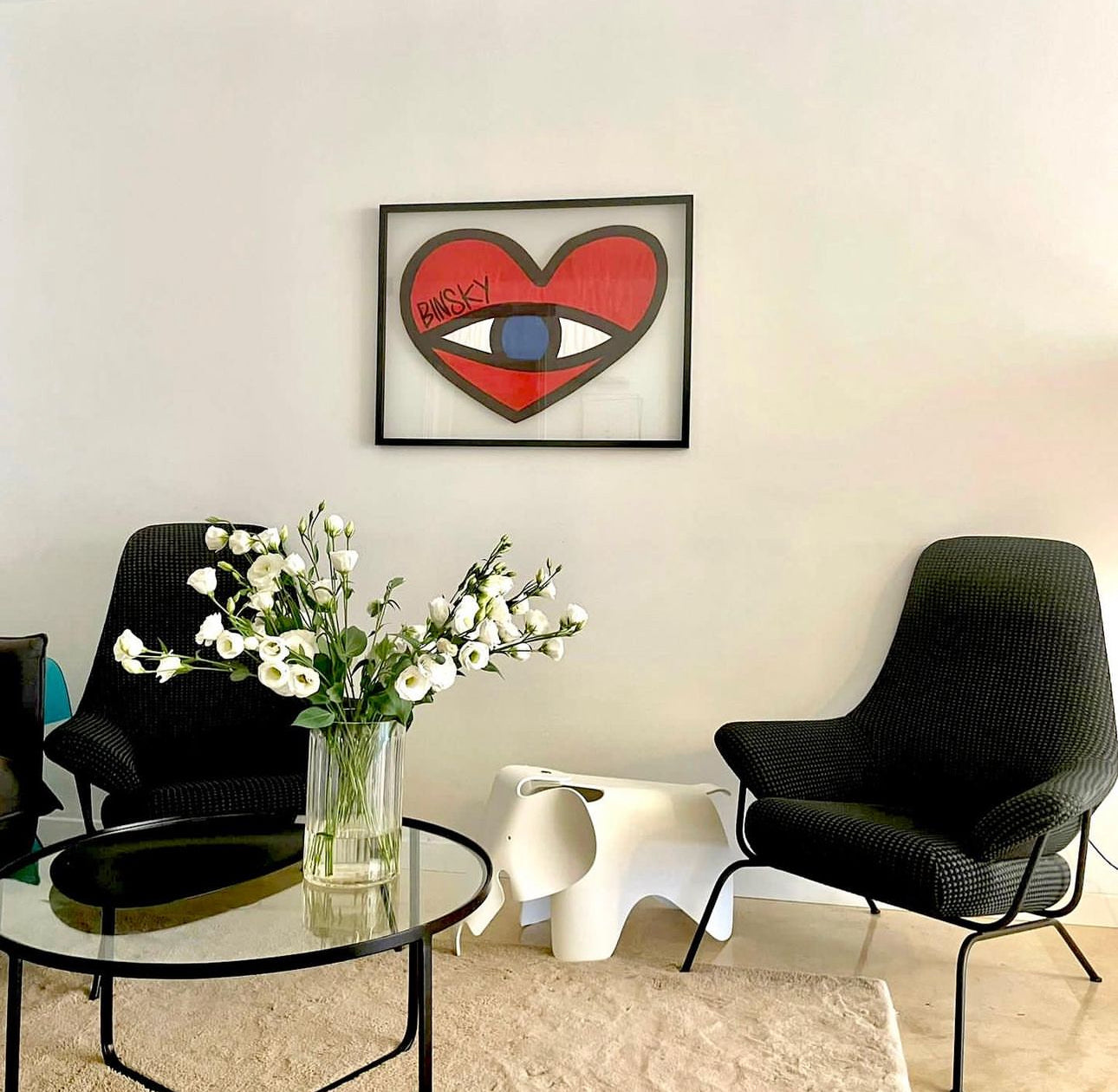 framed glass heart